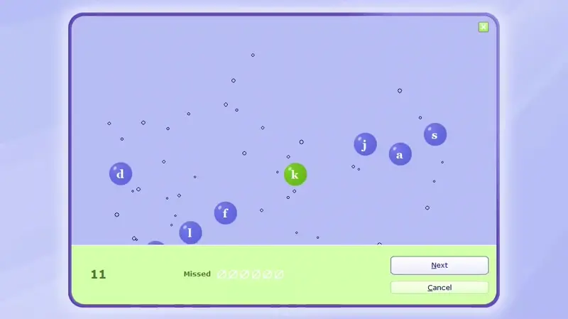 Bubbles Typing Game