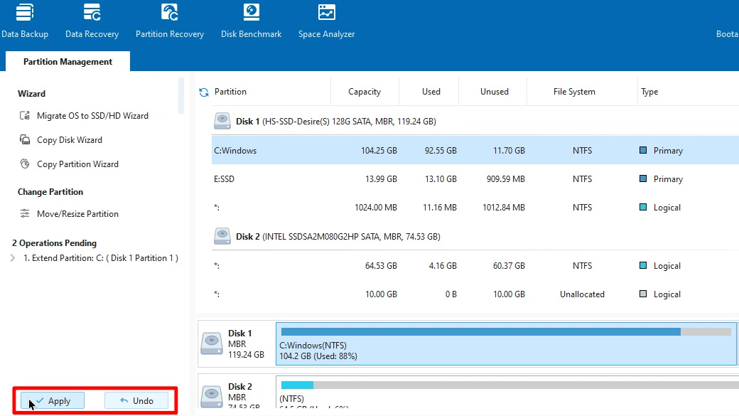 windows 11 extend volume is greyed out