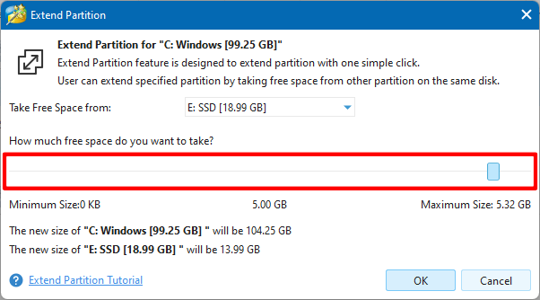 Extend Partition with Minitool