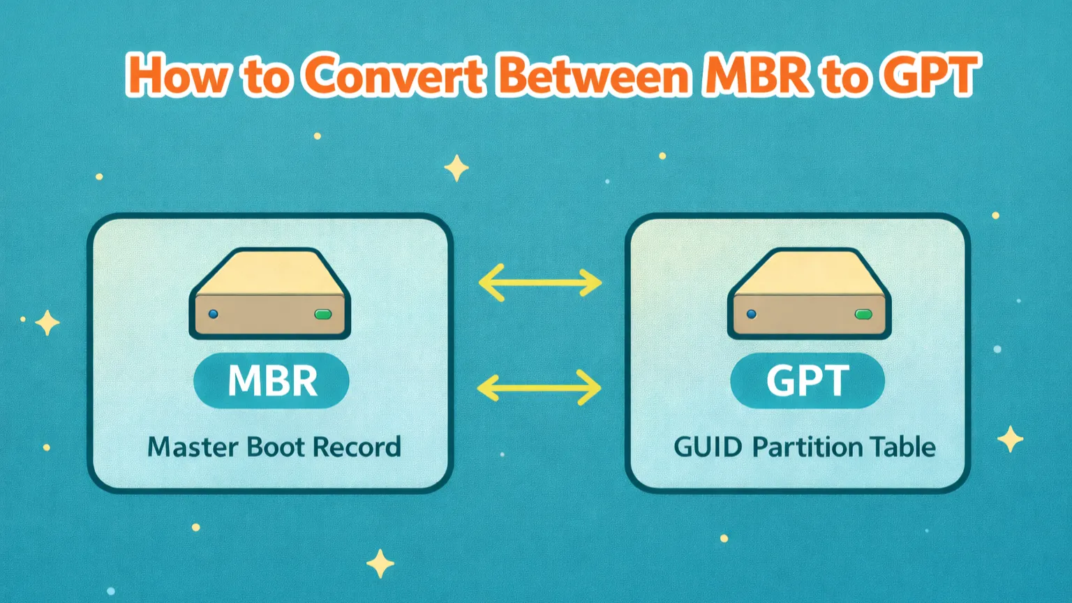 Convert MBR to GPT